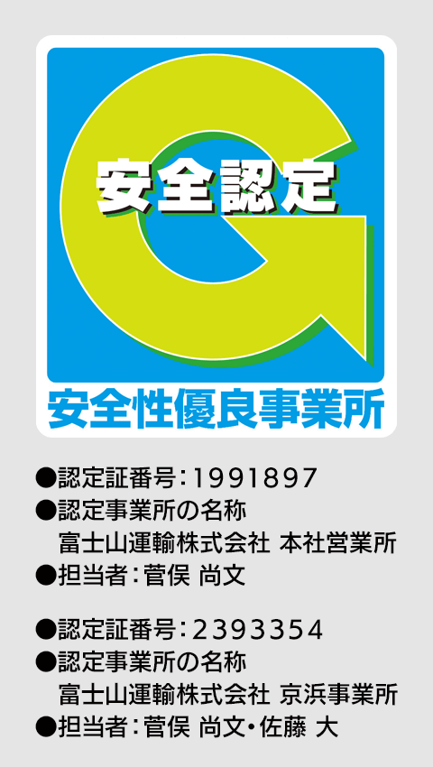 Gマーク登録証